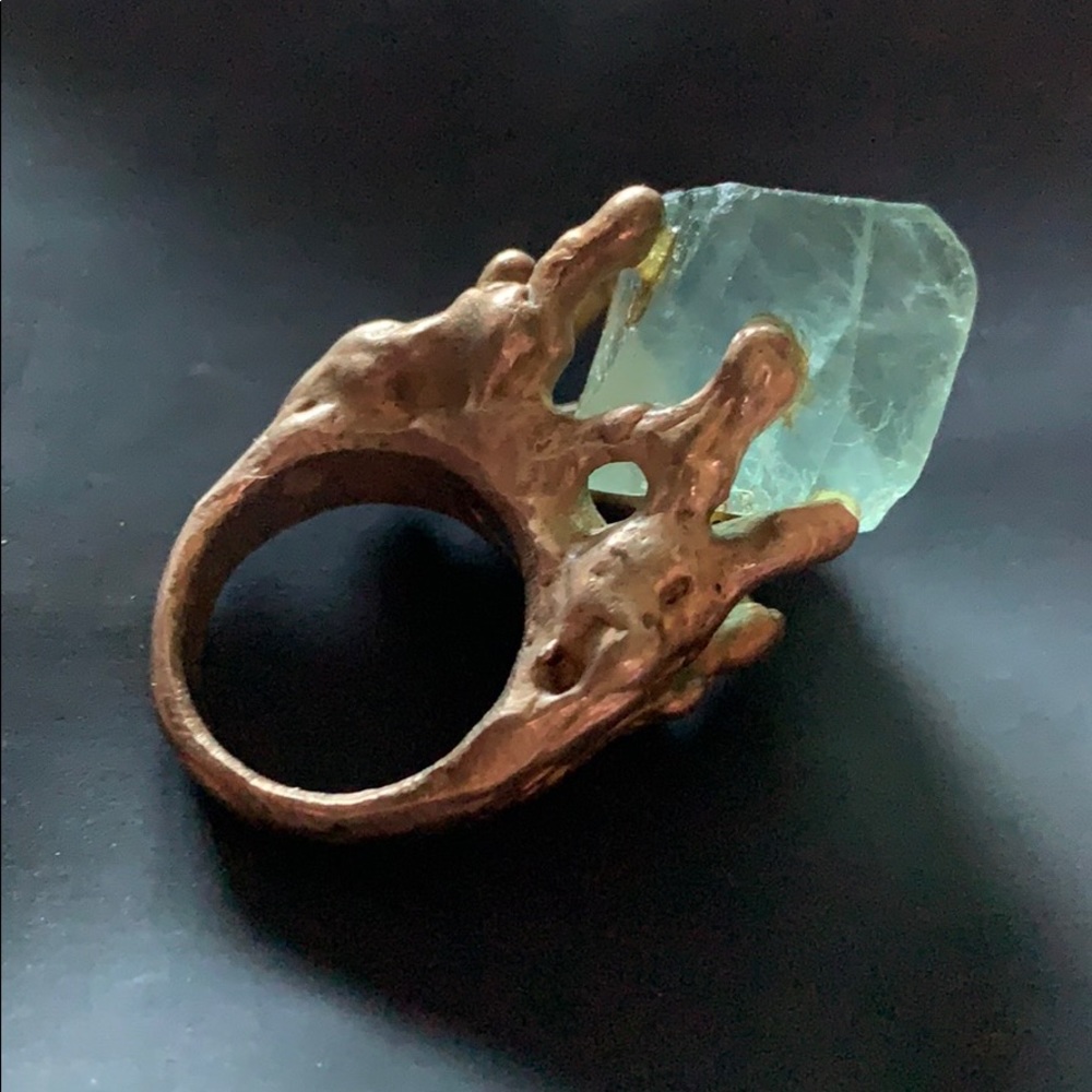 Anthropologie Cave Collective Quartz Crystal Ring